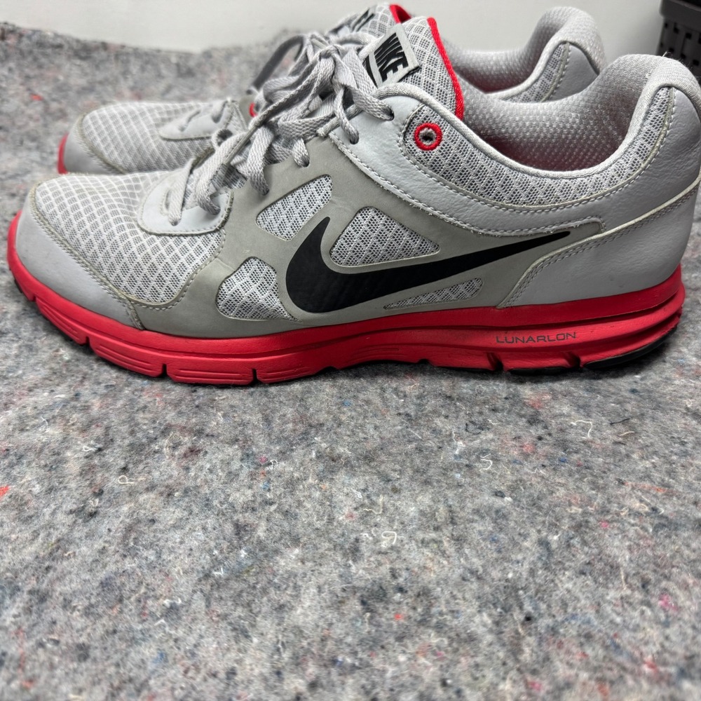 Nike Lunar Forever Mens Running Shoes Grey and Red  Size 11.5